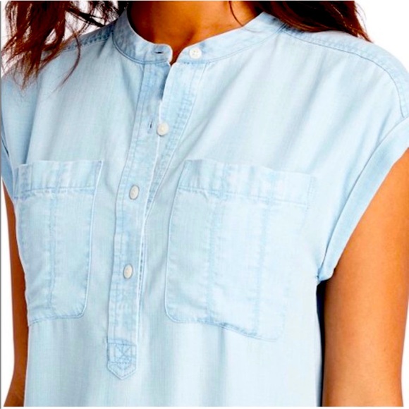 Vineyard Vines Jake Blue Chambray Margo Shirt Dress NWT Size 10 - Picture 2 of 4